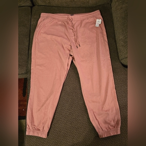 Gap Jogger Pants Women Blush XXL Elastic Waistband Pockets Tassles Athletic New - Picture 4 of 13